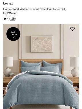 Levtex Blue Waffle-Textured Comforter Set with Shams